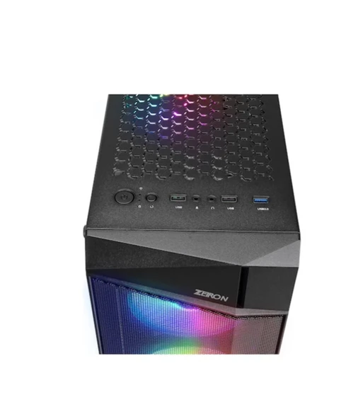 Zerion Montreal 4x120mm RGB Fanlı Mesh Panel Gaming Kasa (PSU Yok) - Resim 2