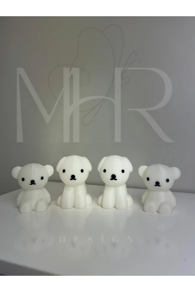 MHRDESİNG Boris Ayı Gece lambası küçük boy 10 CM Gün ışığı pilli - Resim 4