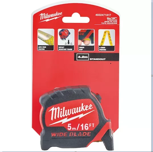 Milwaukee Premium Geniş Bıçak Şerit Metre 5M /16FT 4932471817 - Resim 3