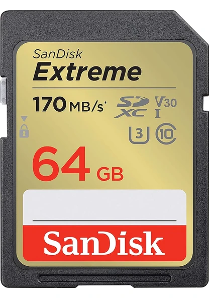 Sandisk Extreme SDSDXV2-064G-GNCIN 64 GB 70MB/s SD Hafıza Kartı ürün görseli