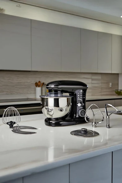 Torima TMK-1400DT Siyah Stand Mikser , Hamur Yoğurma Makinesi , Mutfak Şefi 1400W - Resim 4