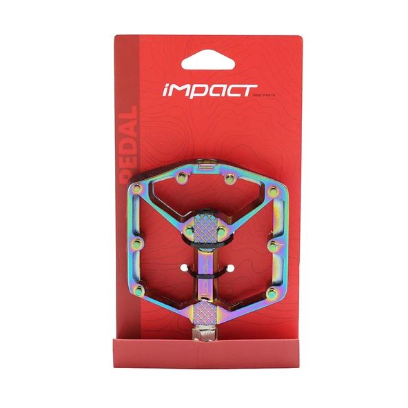 Impact O-SLICK Alüminyum Bisiklet Pedalı Tek Rulmanlı Rainbow PDL-228 - Resim 2