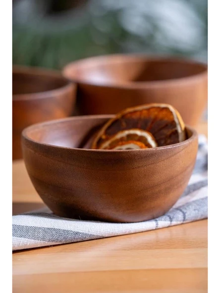 Acar ACR392 Akasya Ahşap Kase 13 cm ürün görseli 1