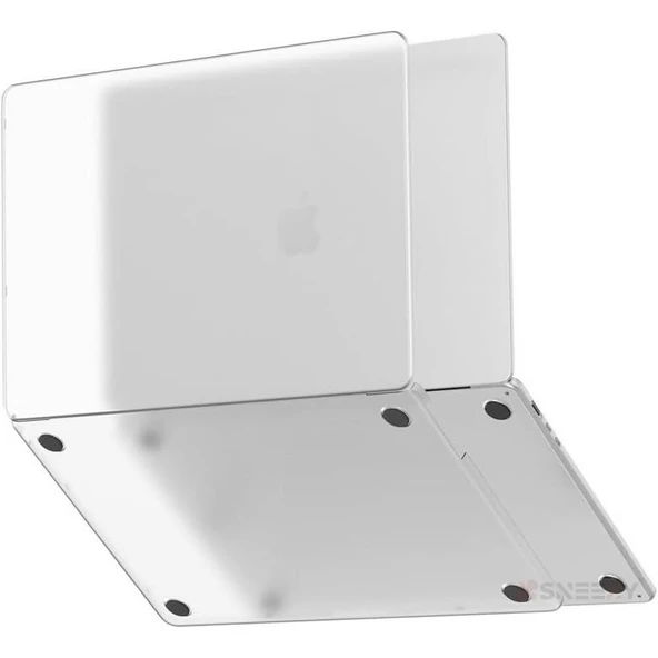 MacBook Pro 14.2 İnç Kılıf M1-M2-M3 A2442-A2779-A2992 için Dayanıklı Koruyucu Mat Plastik Sert Kılıf  Şeffaf ürün görseli 1