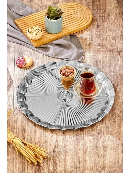 Cooker CKR3903 Gümüş Renk Metal Tepsi 35 cm ürün görseli