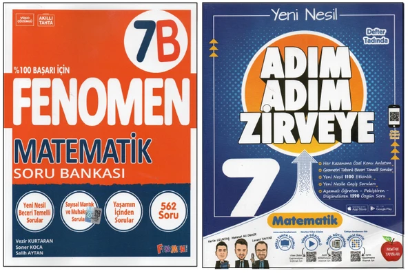 FENOMEN 7. SINIF 7B+NEWTON ADIM ADIM Z. MATEMATİK (2 KİTAP) ürün görseli