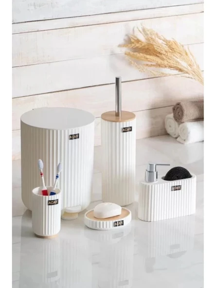 Acar AKR6467 Astoria Plastik Banyo Seti 5'li ürün görseli