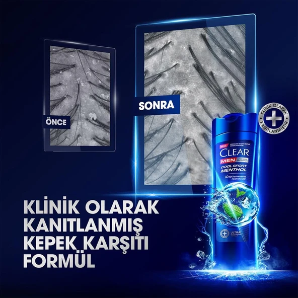 Men Kepeğe Karşı Etkili Şampuan Cool Sport Menthol 350 ml - Resim 4