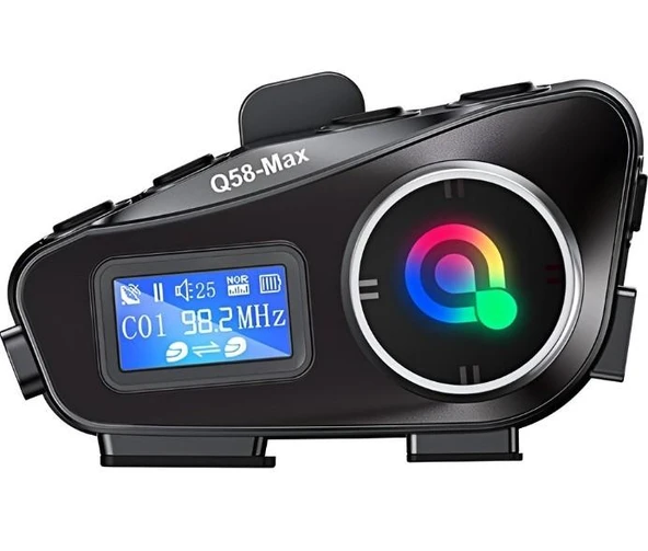Q58 Max Wireless Intercom Akıllı Motosiklet Kask Kulaklığı (500 Metreye Kadar Etkili) ürün görseli