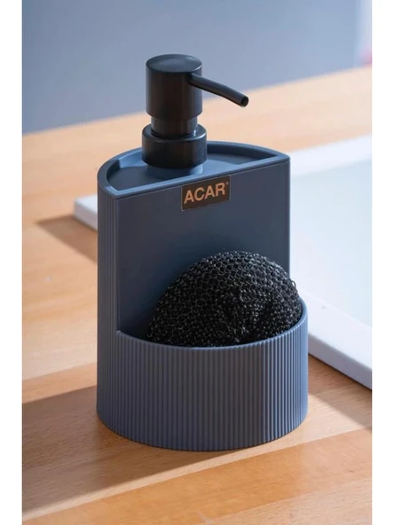 Acar AKR8460 Akrilik Gri Sıvı Sabunluk 13x11x11 cm ürün görseli