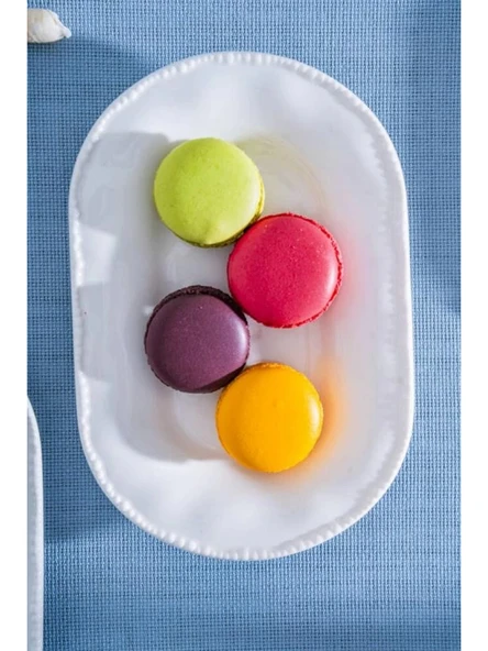 Acar POR7267 Milano Beyaz Porselen Oval Tabak 20 cm ürün görseli 1