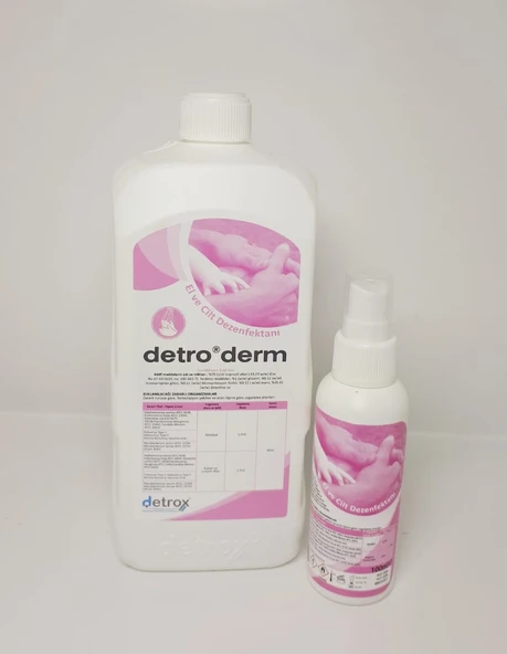 Detroderm 1000 ml Ve 100 ml Detroderm Sprey-POMPA DAHİLDİR - Resim 2