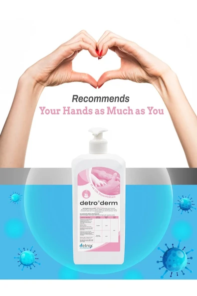 Detroderm Alkol Bazlı El Dezenfektanı 500ml-POMPA DAHİLDİR - Resim 3