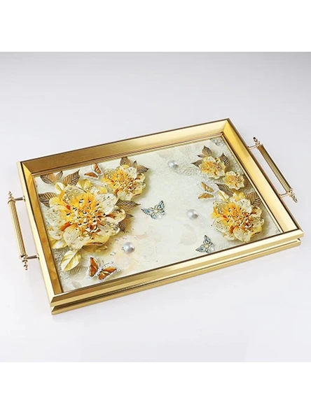 Kosova NAKA.322 Gold Renk Tepsi 50x31 cm ürün görseli 1