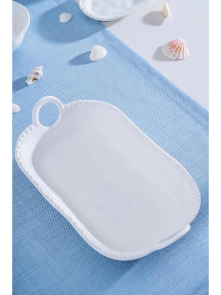 Acar POR7284 Milano Beyaz Porselen Servis Tabağı 20 cm ürün görseli 1