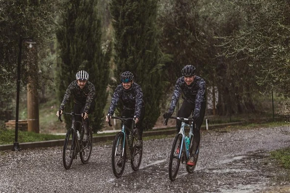 Santini NEBULA GRAVEL Erkek Rüzgarlık Bisiklet Ceketi 0M33275NEBULGRAV - Resim 7