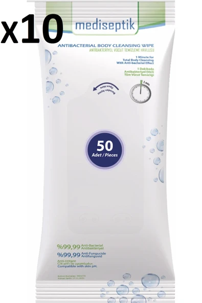Mediseptik Vücut Temizleme Havlusu 50'li - Resim 5