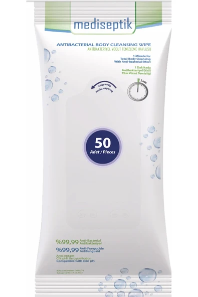 Mediseptik Vücut Temizleme Havlusu 50'li - Resim 6