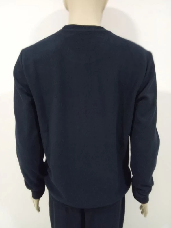 Erkek Yuvarlak Yaka Basic Waffle Kazak - Resim 3