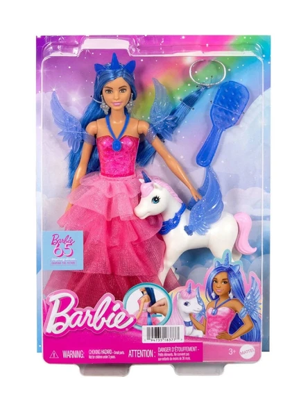 BARBIE MAVİ SAÇLI PRENSES BEBEK ürün görseli