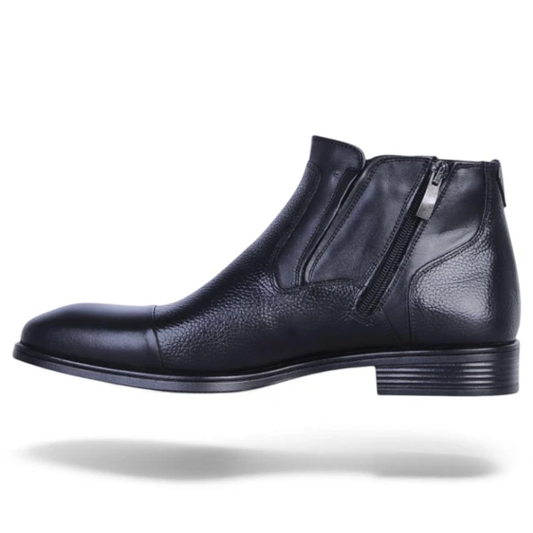 Censay 137 Siyah Garne Zigana Erkek %100 Deri Kürklü Bot - Resim 3