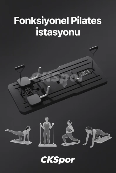Pilates Tahtası Seti Reformer Etkili Çok Amaçlı Direnç Lastikli Diz Minderli Ev Tipi Pilates Aleti - Resim 2