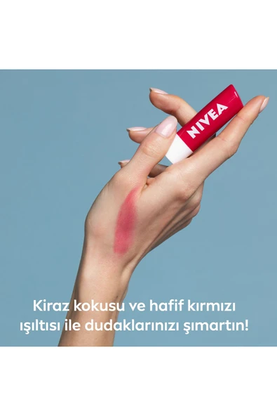 Nivea Dudak Bakım Kremi Ve Parlatıcısı Kiraz 4,8gr 24 Saat Nem - Resim 4