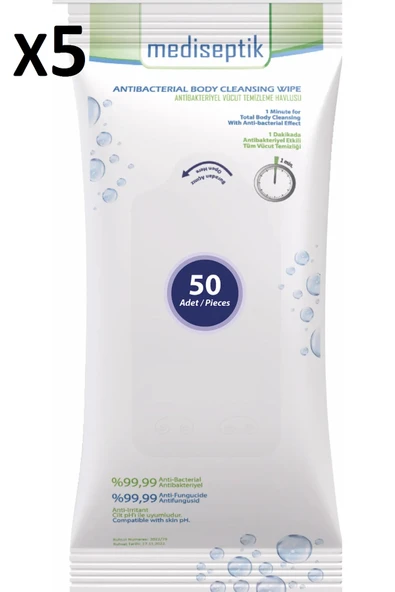 Mediseptik Vücut Temizleme Havlusu 50'li - Resim 3