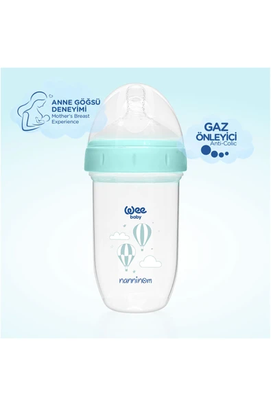 Wee Baby Antikolik Geniş Ağızlı PP Biberon 250 ml Kod:645 - Resim 3