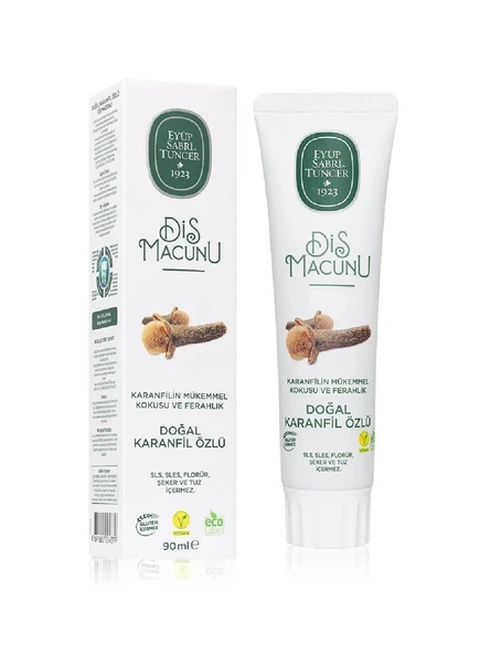 EYÜP SABRİ TUNCER DOĞAL KARAFİL ÖZLÜ DİŞ MACUNU 90 GR - Resim 2