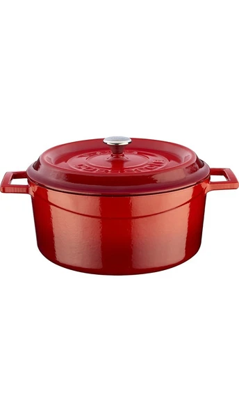 Lava Trendy Yuvarlak Kırmızı 24 cm Derin Döküm Tencere ürün görseli