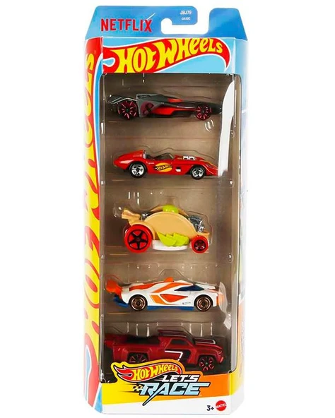 Hot Wheels Beşli Araba Seti Lets Race JBJ79 ürün görseli 1