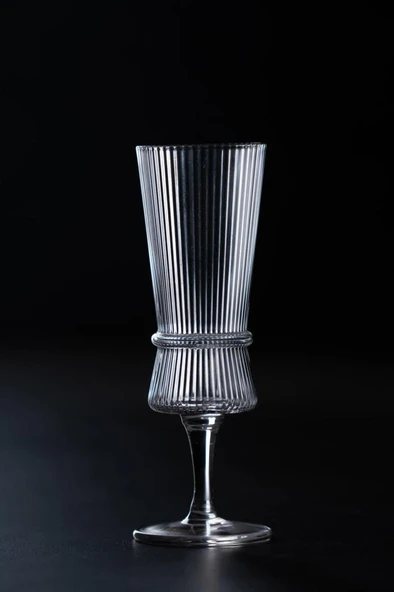 Acar ARY-08134 Lume 6 lı Ayaklı Cam Kahve Yanı Bardağı - 110 ml - 2