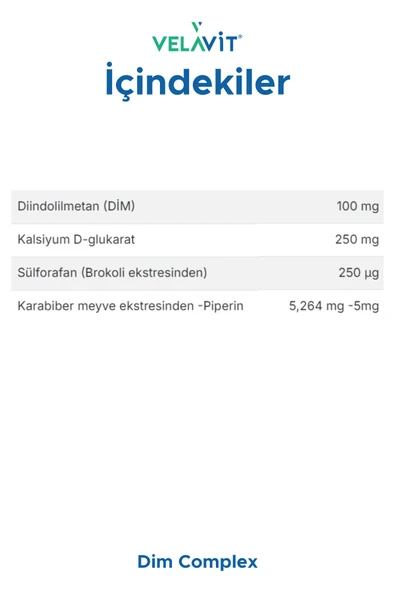 Velavit Dim Complex 30 Tablet ürün görseli