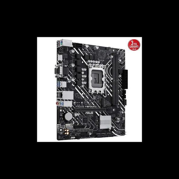 Asus Prıme H610m-d, 2xddr5, M.2, D-sub, Hdmı, Rs232 Port, 12-13.14.nesil, Lga1700 Soket, Anakart - 3
