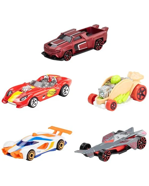 Hot Wheels Beşli Araba Seti Lets Race JBJ79 - Resim 2