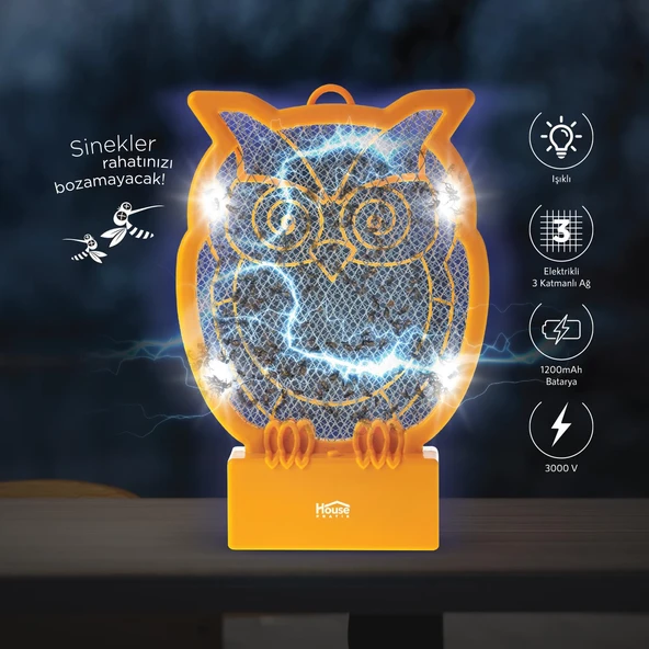 Polosmart HP59 Şarjlı Sinek Öldürücü 3000V 3 Katmanlı - Resim 3