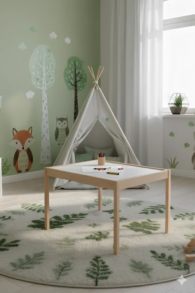 Montessori Çocuk Ahşap Etkinlik Masası ürün görseli