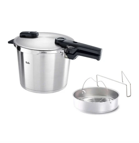 Fissler Vitaquick Premium 6Lt Düdüklü Tencere Haşlama Aparatlı ürün görseli