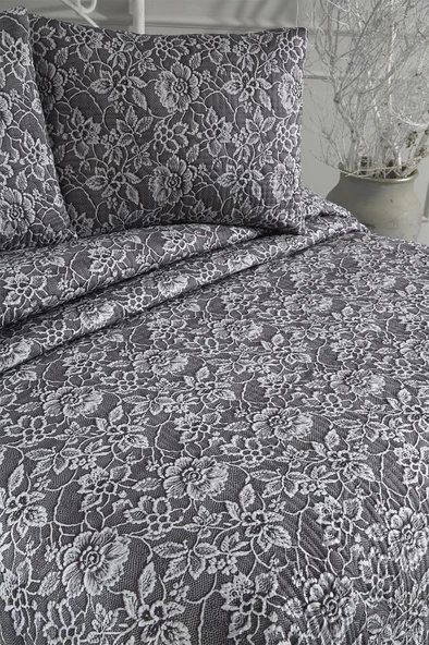 Lacella Ultrasonik Kapitoneli 5D Baskılı Çift Kişilik Pike Takımı - Resim 4