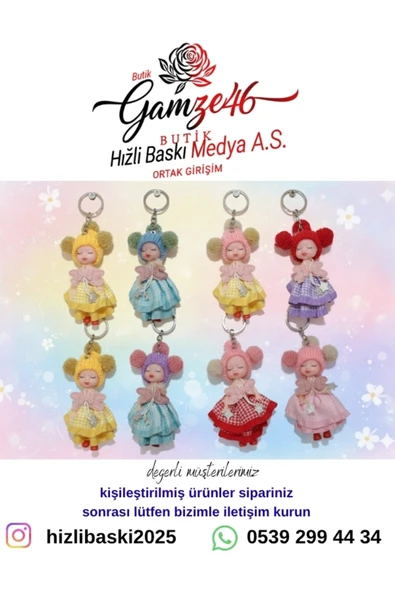 BUTİK-GAMZE12 BEBEK FÜGÜRLİ ANAHTARLIK - Resim 2