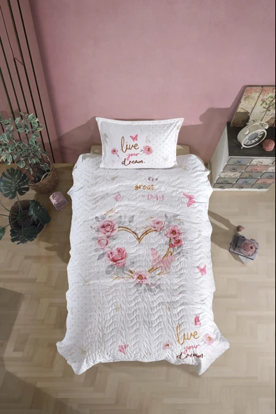 Clasy %100 Pamuk Dört Mevsim Set Tek Kişilik Dream V1 Bej ürün görseli