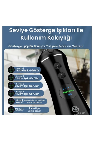 NPO Komple Ağız Temizliği Nicefeel Fc1596 Taşınabilir,şarjlı,masajlı,diş Teli/protez Bakım Profesyonel - Resim 7