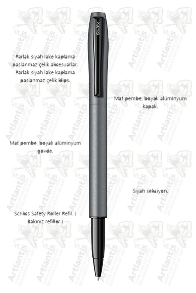 Karnaval Roller Mavi Pilot Kalem Gri Renkli Kristal Hediye Kutulu 1 Adet Hediye Kutulu Roller Pilot Kalem - Resim 2