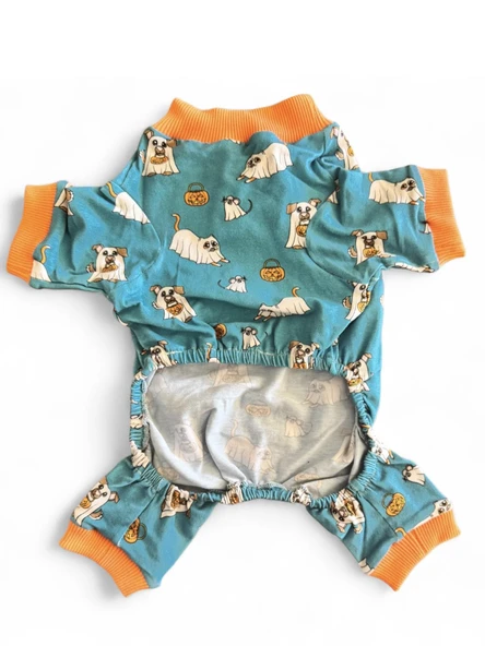 Puggy Pie Köpek Pijama Tulum | Küçük Irk Pamuklu Köpek Tulumu | Tüy Dökülmesini Azaltır | Penye Dog Pajamas - Resim 7