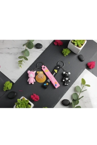 BUTİK-GAMZE12 FİGÜRLÜ SİLİKON ANAHTARLIK - Resim 2