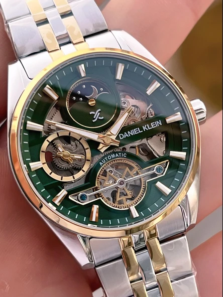 Daniel Klein Otomatik Mekanizma Mehtap Ve Güneş Kadranlı 2 Yıl Garantili Erkek Kol Saati OTM.14266.3 - Resim 4