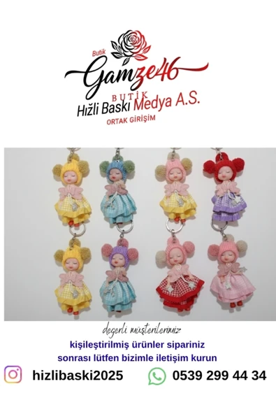BUTİK-GAMZE12 BEBEK FÜGÜRLİ ANAHTARLIK - Resim 3