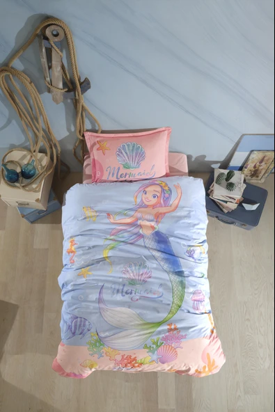 Clasy %100 Pamuk Tek Kişilik Nevresim Takımı Aria V1 Pudra ürün görseli