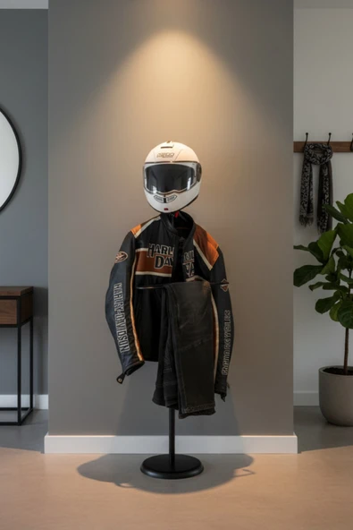 Hitit Dekorasyon Biker Butler Kask Askılı Metal Dilsiz Uşak | Motosiklet Tutkunlarına Özel ürün görseli 1